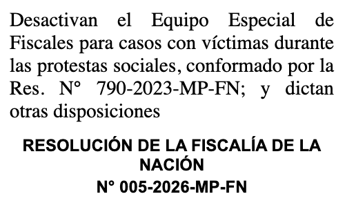 2026 | Institucionalización de la impunidad